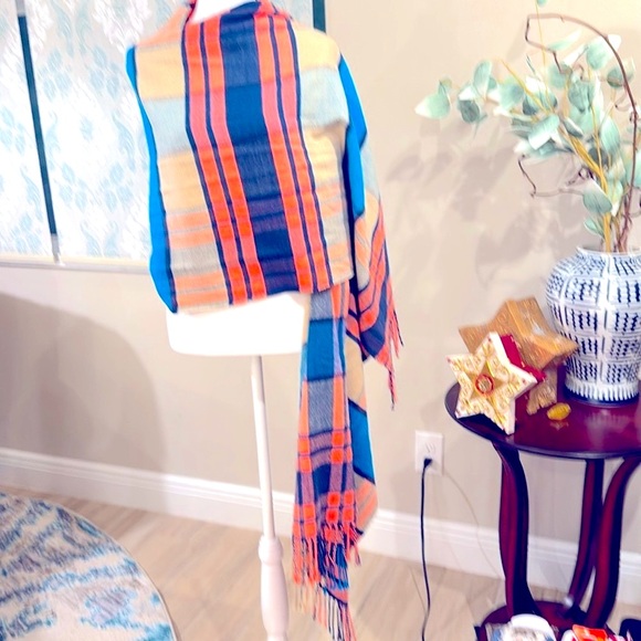 80” long x 24” wide winter scarf. Very soft, vibrant colors. - Picture 3 of 3